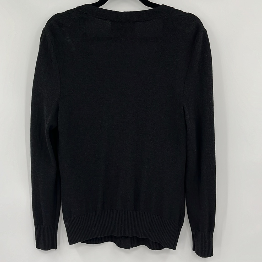 ST. JOHN CAVIAR - Like new Black Knit Sweater Cardigan Luxury-Medium - Picture 6 of 13